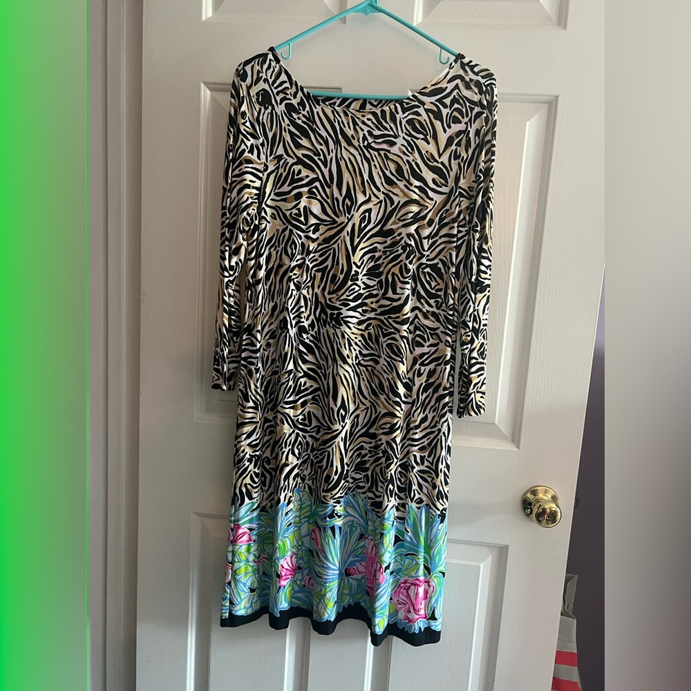 SOLD Lilly Pulitzer Ophelia Dress Zebra and Floral
